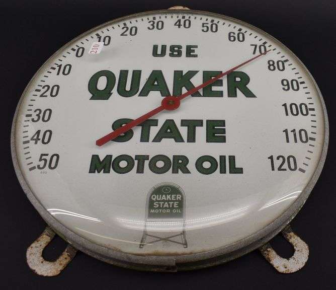 Quaker State Motor Oil Advertising Bubble Thermometer BHD Auctions