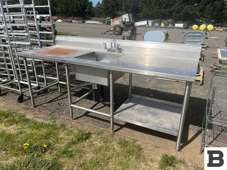 Stainless Steel Kitchen Sink & Counter Booker Auction Company