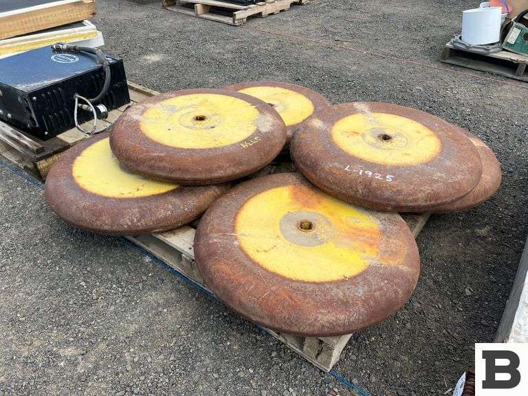 (6) John Deere Planter Press Wheels Booker Auction Company