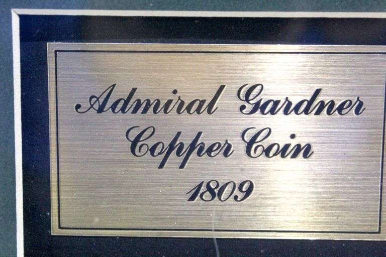 Admiral Gardner Copper Coin 1809 with Certificate of Authenticity East