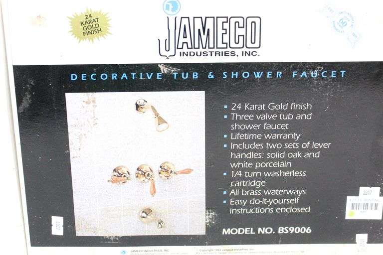 Jameco Decorative Tub & Shower Faucet with 24 Karat Gold Finish Model