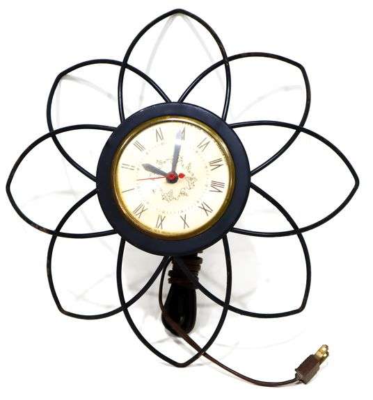 Mid Century Modern Wall Clock May be Attributed to Sessions Clock