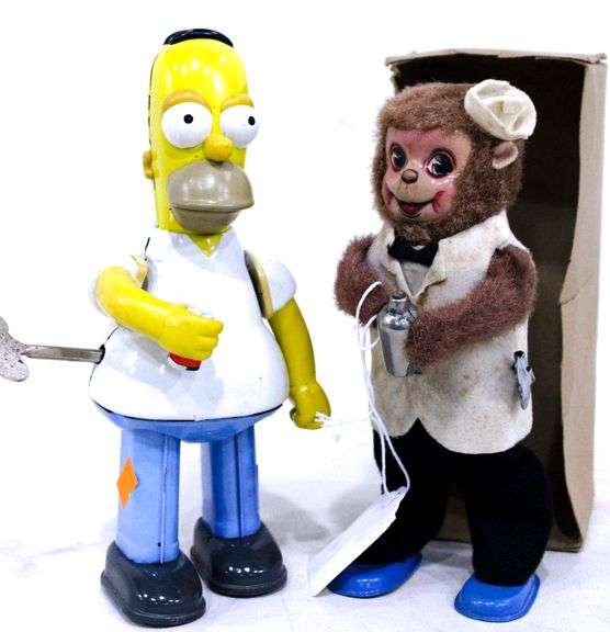 Homer Tin Action Toy 9” Wind Up The Simpsons (Rocket Toys, 2002) Design