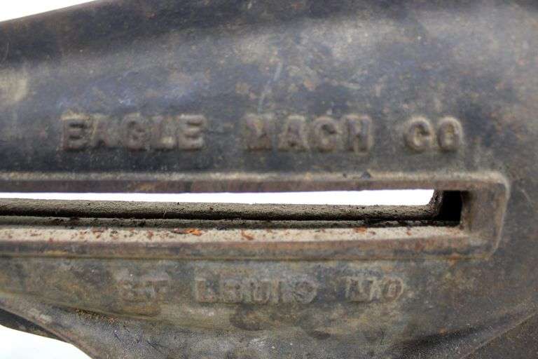 Antique Leather Machine Hand Crank Skiver/Cutter Marked Eagle Mach St