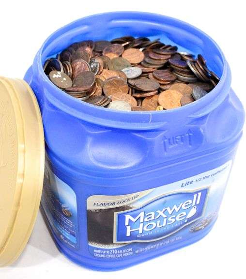 TWENTY THREE Lbs of pocket change Pennies to Quarters , Unsorted