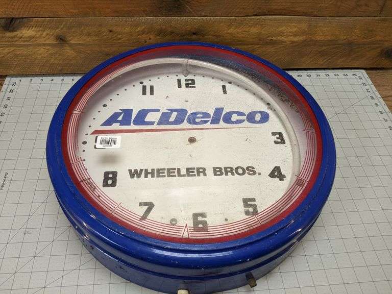 AC Delco Neon Ring Clock (no movement) Bid On Estates Auction Services