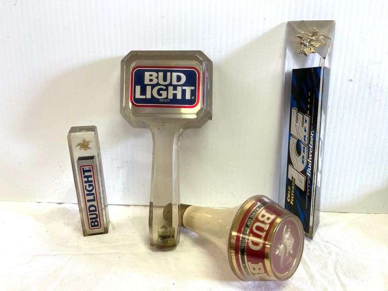 (4) Tap Handles Bud Light Auctions & Real Estate