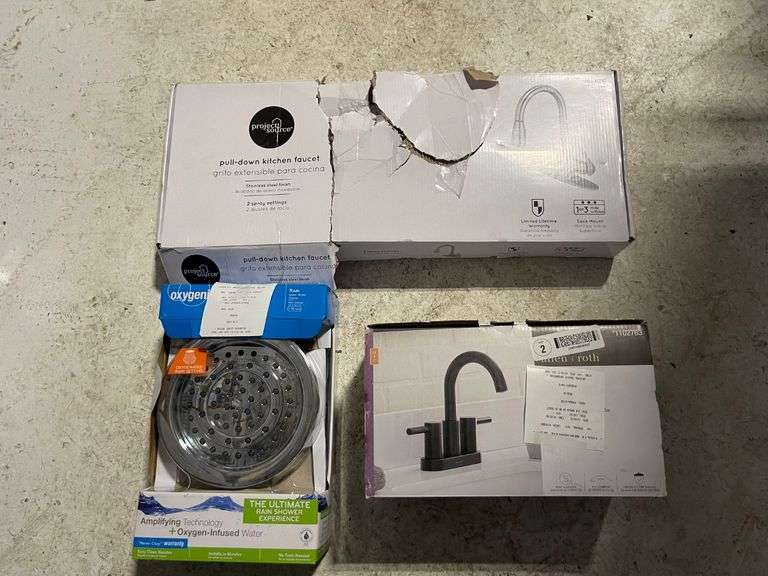 2) Sink Faucet, Shower Head* Prime Time Auctions, Inc.