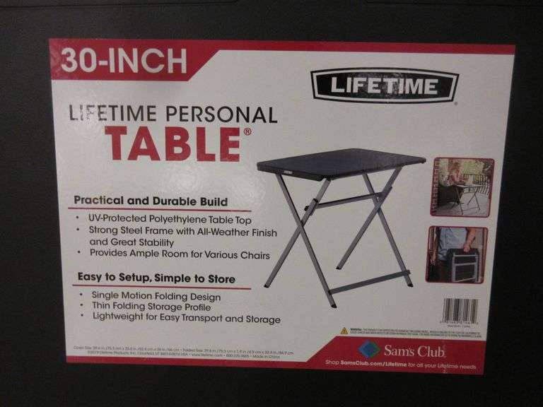 Lifetime Personal Table - Prime Time Auctions, Inc.
