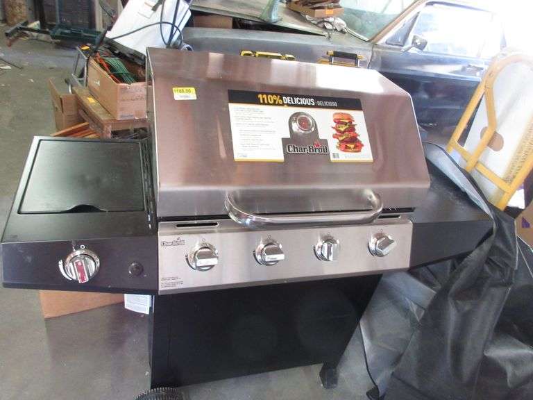 Char-Broil BBQ Grill with Cover and BBQ Tools - Prime Time Auctions, Inc.