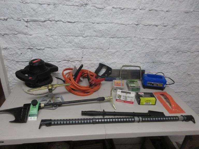 Jumper Cables, Hand Saws, Hardware, Drill Master Buffer, Sprinkler