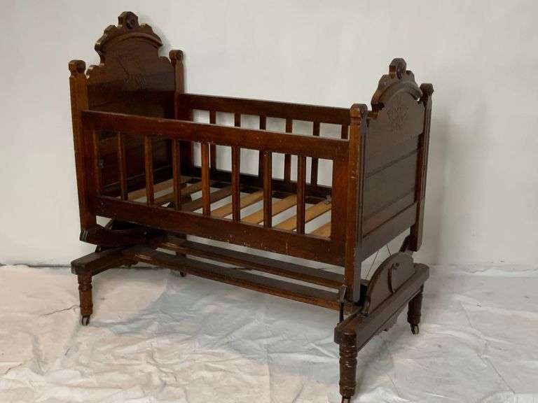 Antique Rocker Crib Coastal Downsizing LLC