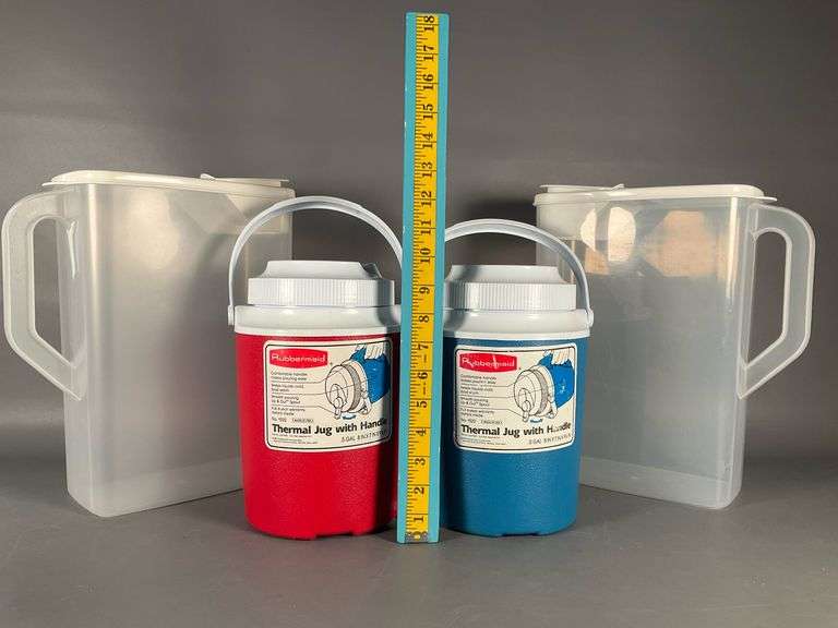2 Extra Large Storage Containers With Spout and Handles And 2
