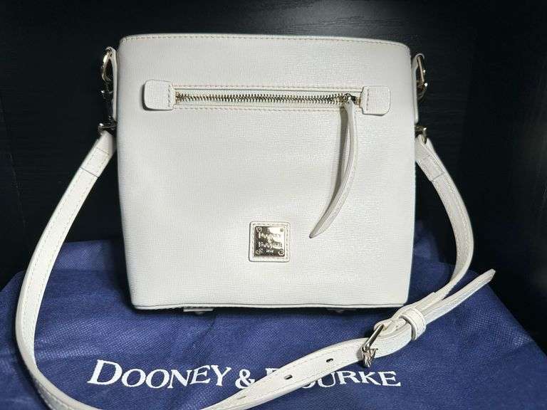 Dooney & Bourke Small White Purse with Dust Cover Coastal Downsizing LLC