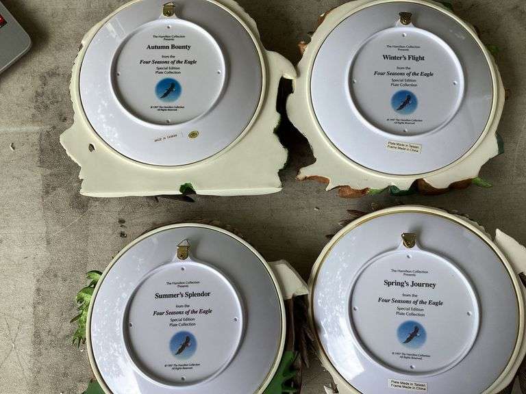 SET OF 4 THE HAMILTON COLLECTION "FOUR SEASONS OF THE EAGLE" COLLECTOR