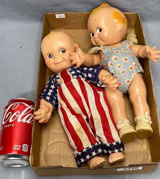 2 Vintage Composition Kewpie Dolls Dixon's Auction at Crumpton