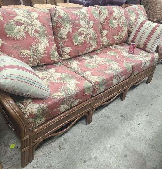 Modern Wicker Rattan Sofa And Armchair Dixon's Auction at Crumpton