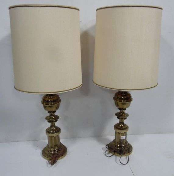 Pair Table Lamps Dunker Auction