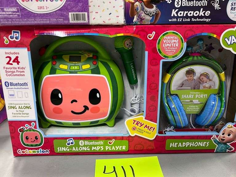 3PC KIDS TOY LOT UNICORN TEA SET, MP3 PLAYER & DISNEY