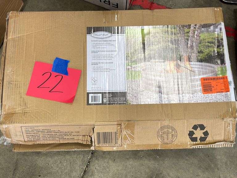 PLEASANT HEARTH INFINITY GALVANIZED FIRE RING IN BOX Earl's Auction