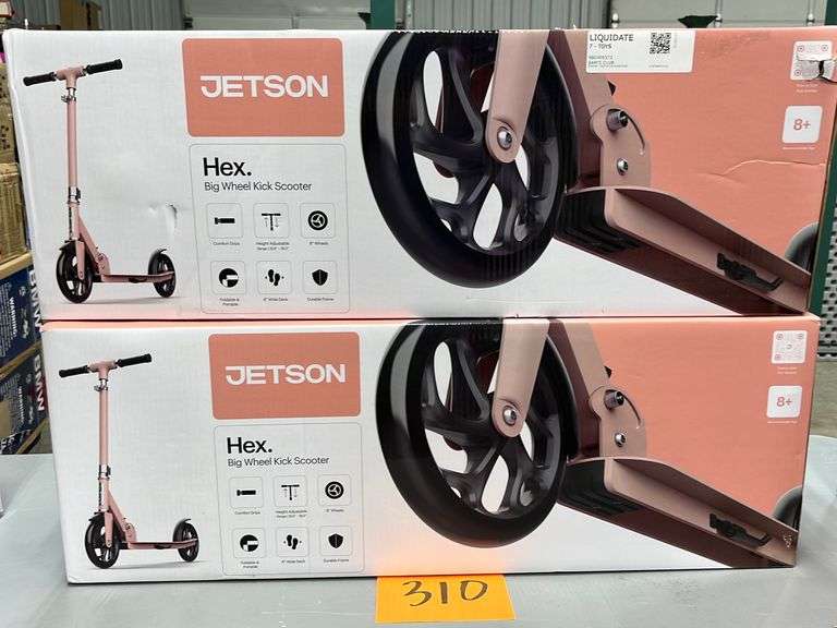 (2) JETSON HEX BIG WHEEL KICK SCOOTERS IN BOXES Earl's Auction Company