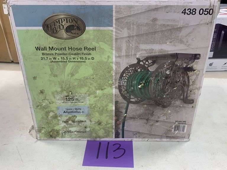 HAMPTON BAY WALL MOUNT HOSE REEL IN BOX - Earl's Auction Company