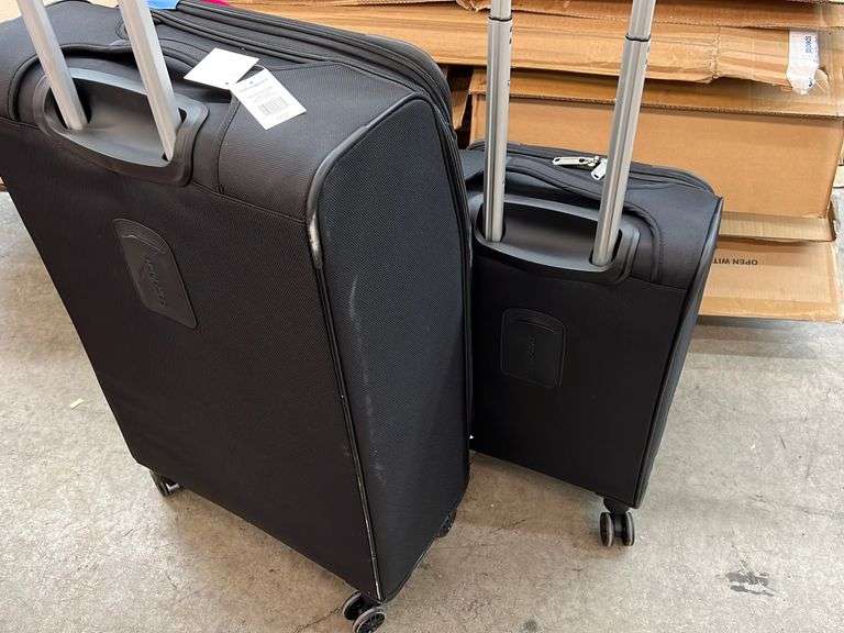 2PC SAMSONITE SOFT SHELL ROLLING LUGGAGE SET BLACK Earl's Auction