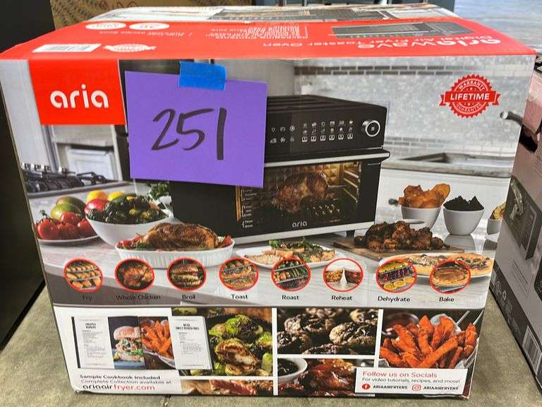 ARIA DIGITAL AIR FRYER TOASTER OVEN IN BOX Earl's Auction Company