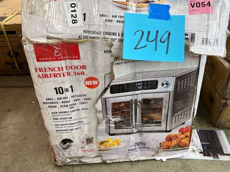 EMERIL LAGASSE FRENCH DOOR AIRFRYER 360 IN BOX Earl's Auction Company