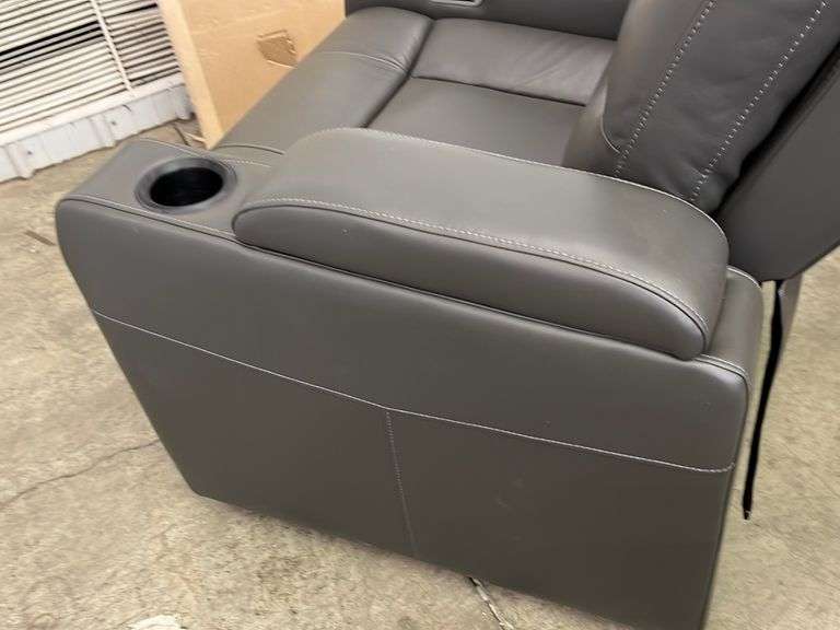 SERTA HOME THEATER POWER RECLINER GREY Earl's Auction Company