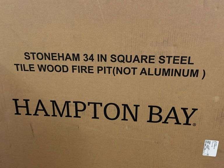 HAMPTON BAY STONEHAM 34" FIRE PIT IN BOX Earl's Auction Company