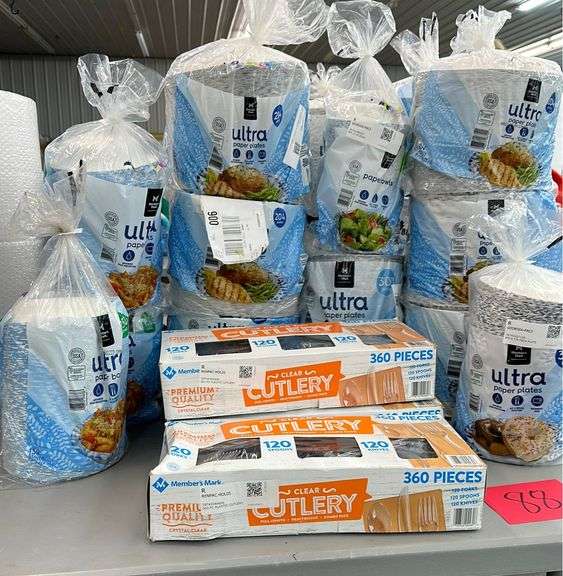 15PC LOT OF DISPOSABLE PLATES, BOWLS & CUTLERY SEE PHOTOS Earl's