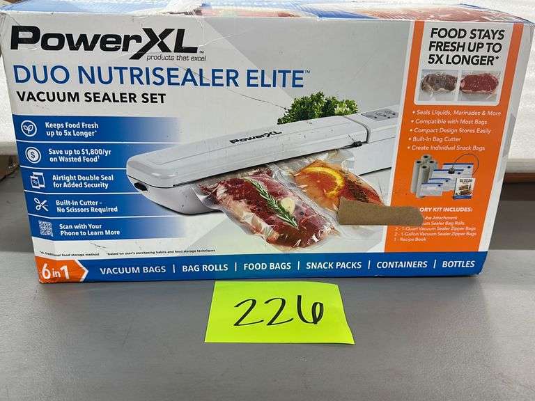 POWER XL VACUUM SEALER IN BOX Earl's Auction Company