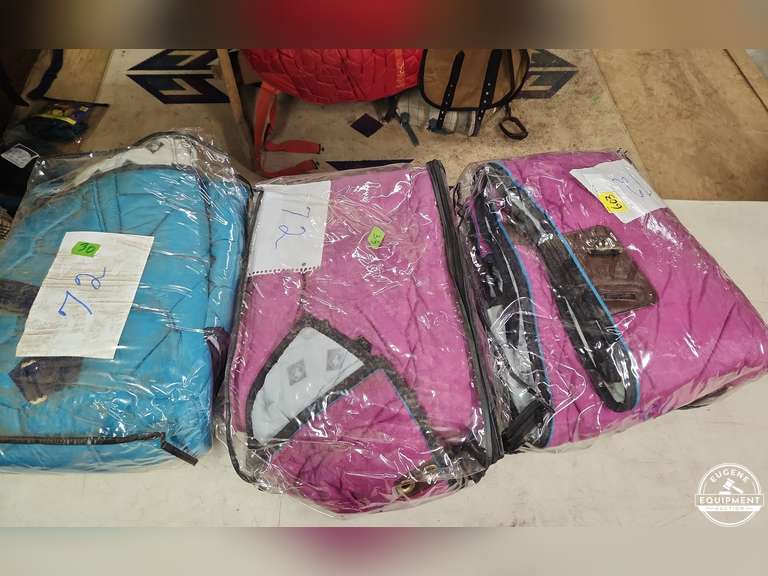 3 72" Horse Blankets Eugene Equipment Auction