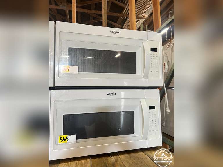 2 White Over Range Whirlpool Microwaves Eugene Equipment Auction