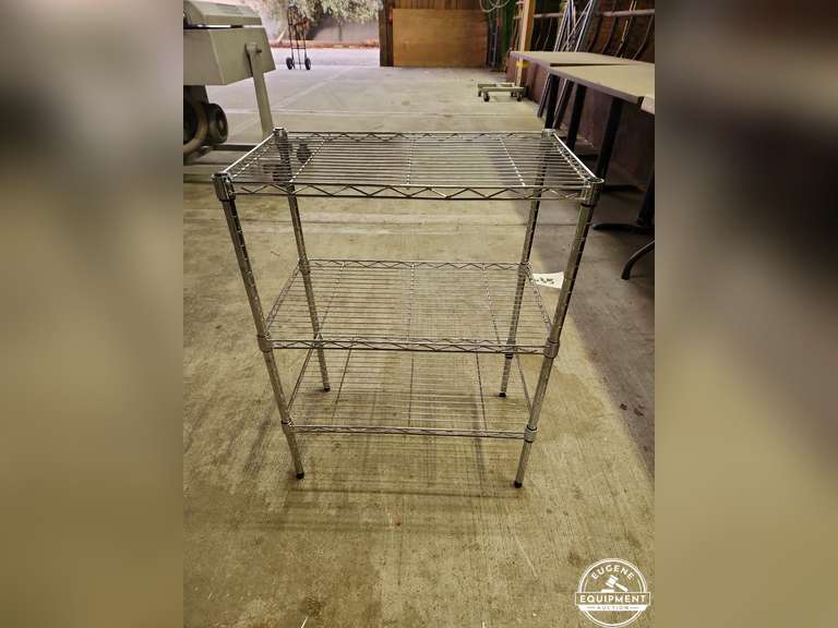 3 Shelf Metal Rack Eugene Equipment Auction