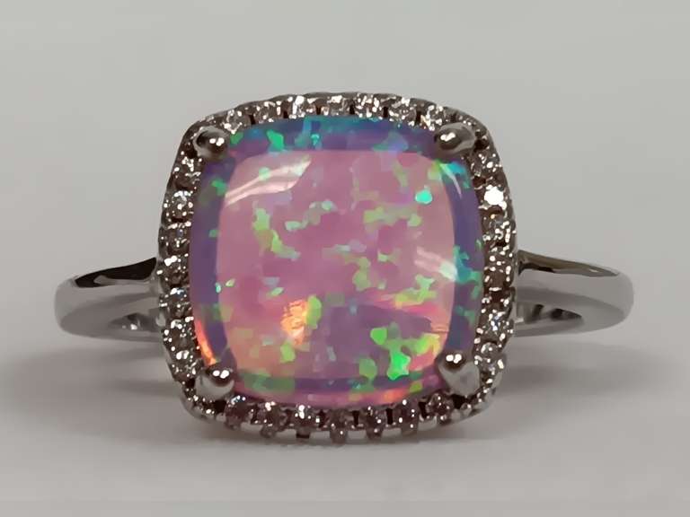 3ct Pink Opal Estate Ring ELCO Auctions