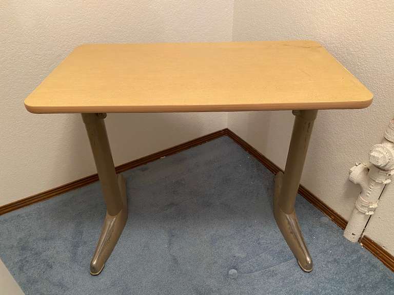 Adjustable Office Table with Wood Top Estate Details