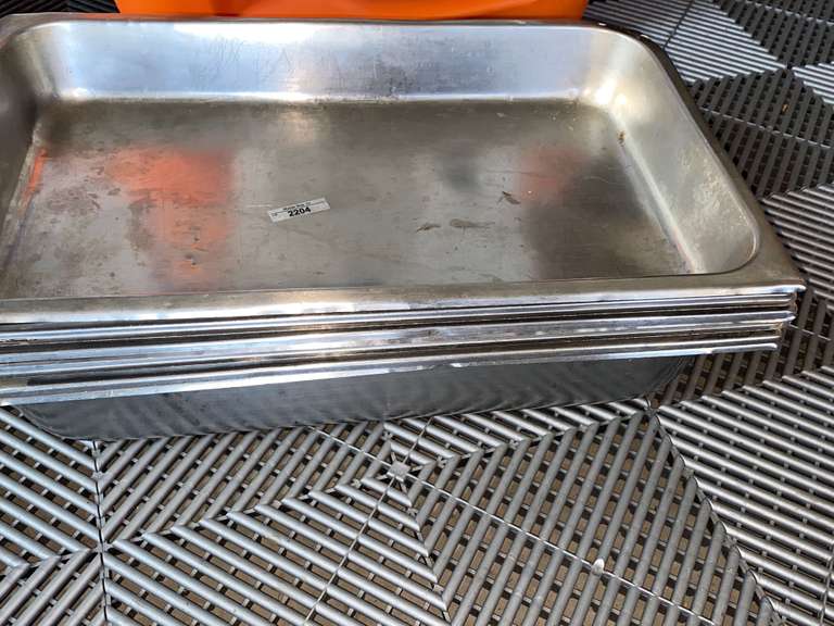 (6) Restaurant Stainless Steel Cooking Pans Estate Details
