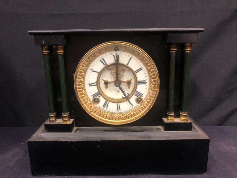 Ansonia Open Escapement Mantel Clock Estate Details