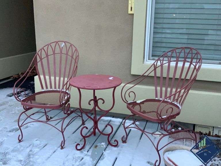Outdoor Metal Table With 2 Chairs Estate Details