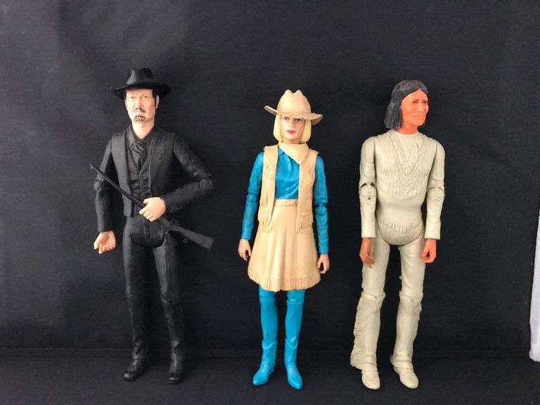 Vintage Marx Toys Johnny West Set of 3 Figures Geronimo, Jane West, Sam Cobra Estate Details