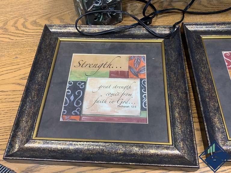 Assortment of Religious Plaques and Scentsy Warmer and Decor Estate