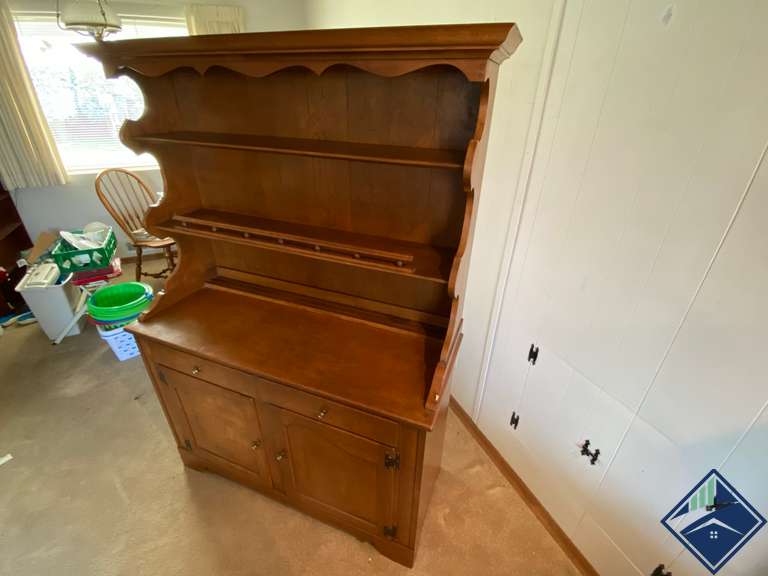 Ethan Allen Wood Country style hutch with a drawer and two by