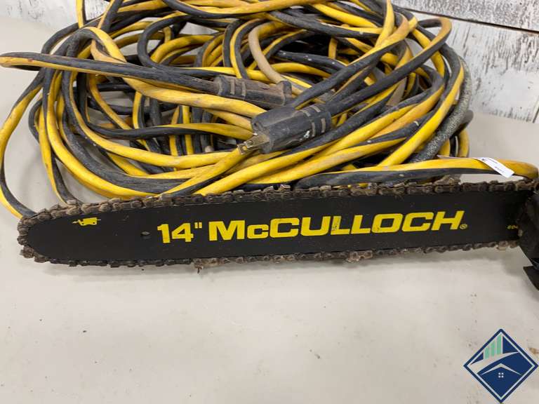 McCulloch Electric Chain Saw & Extension Cord Estate Details