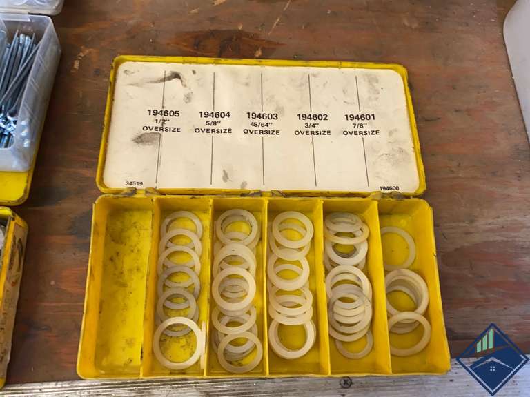 (6) Boxes Cotter Pin Assortment, Hose Clamps, Grease Fittings
