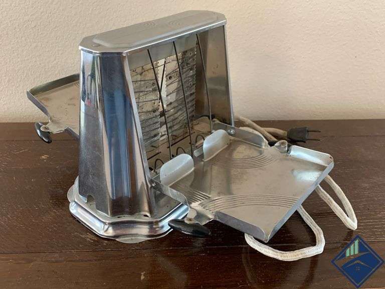 Vintage SonChief Series 680 2 Sided Toaster w/ Cord Estate Details