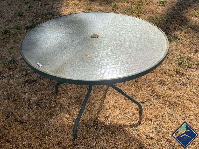 Glass Top Patio Table Estate Details