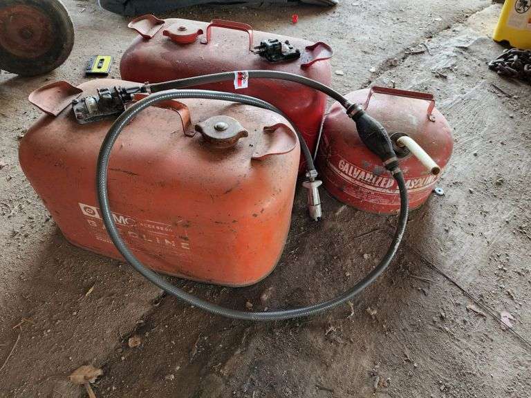 (2) Boat Gas Cans, (1) Metal Gas Can Fragodt Auction and Real Estate LLC