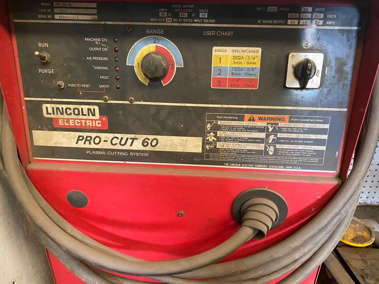 Lincoln Electric ProCut 60 Plasma Cutter Gavel Roads Online Auctions